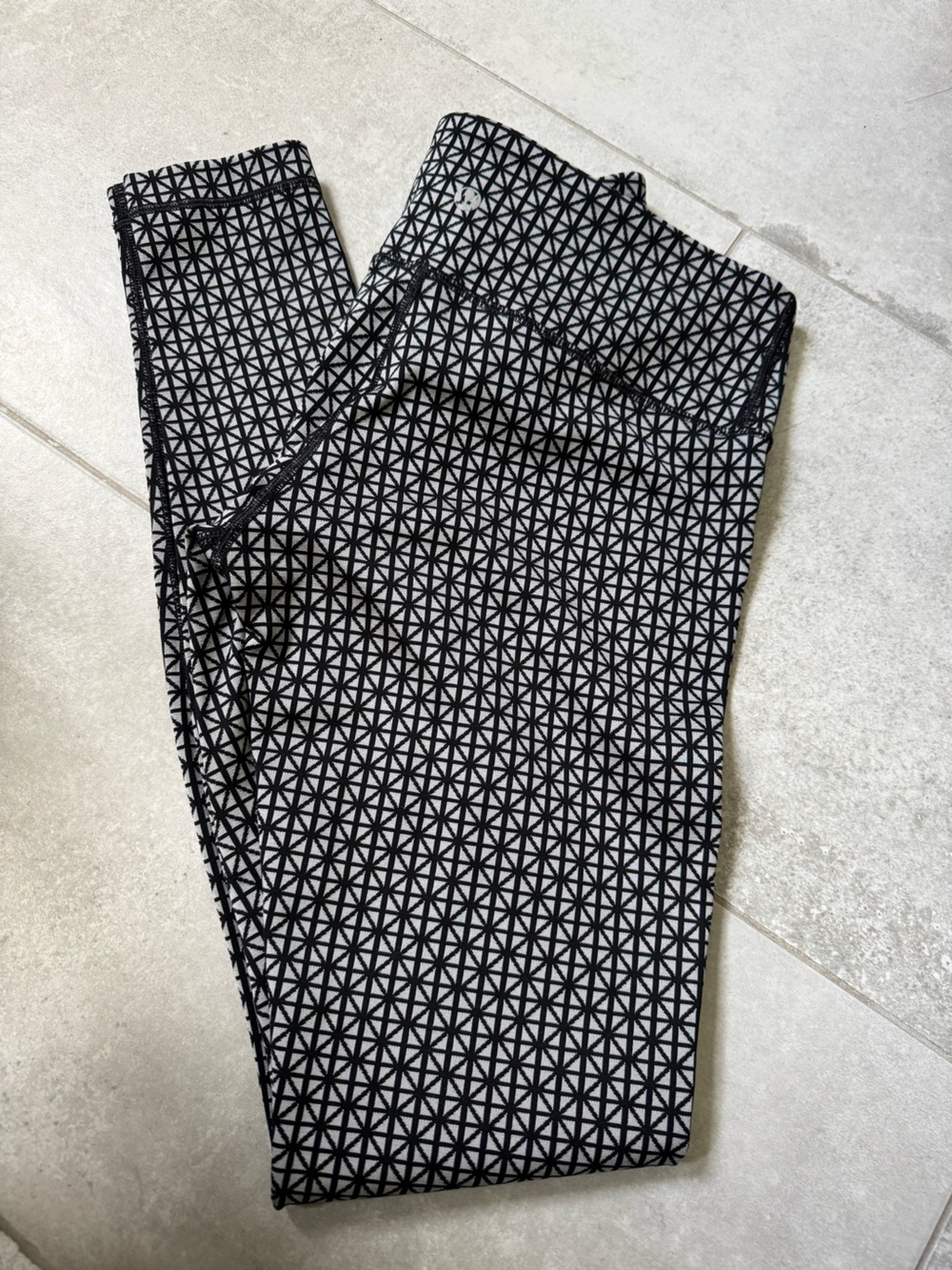lululemon athletica Black and White Geometric Leggings